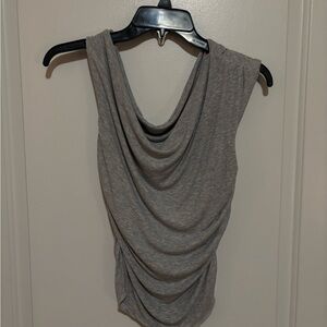 Elegant Gray Drape Top